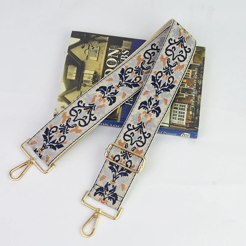 Adjustable Replacement Purse Strap — Patterned Crossbody Shoulder Belt