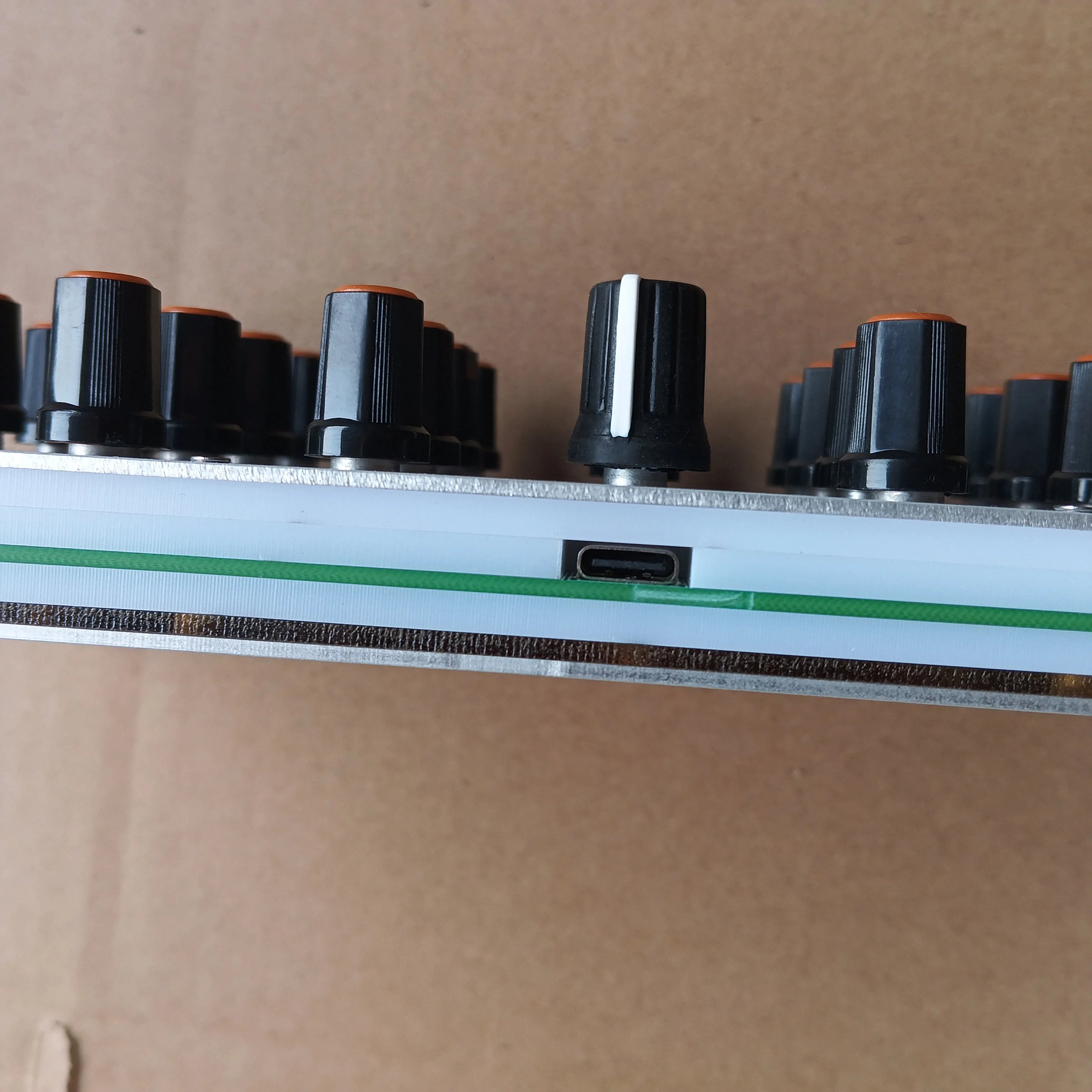 27-Knob MIDI Controller — USB-C Music Software Interface