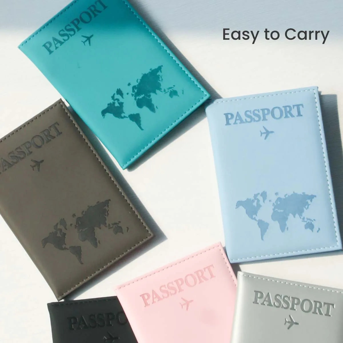 Slim PU Leather Passport Holder — Compact Travel Document Organizer