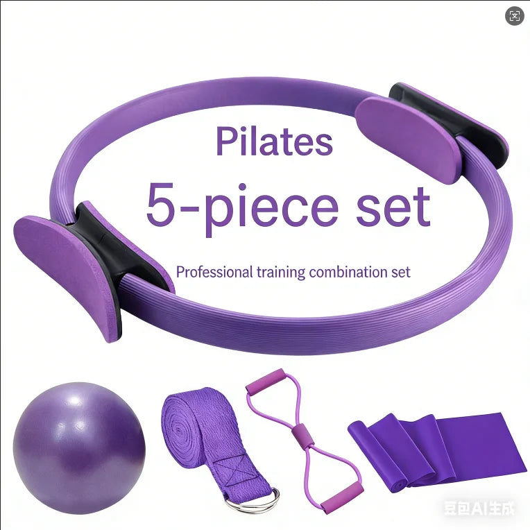 Yoga Resistance Ring Set — 5-Piece Pilates Training Kit