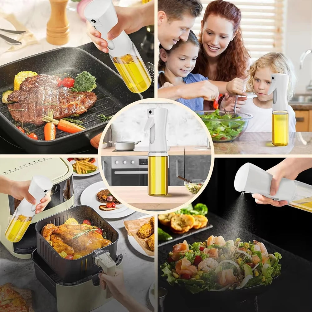 Oil Spray Dispenser Bottle — Reusable Mist Sprayer for Cooking & BBQ