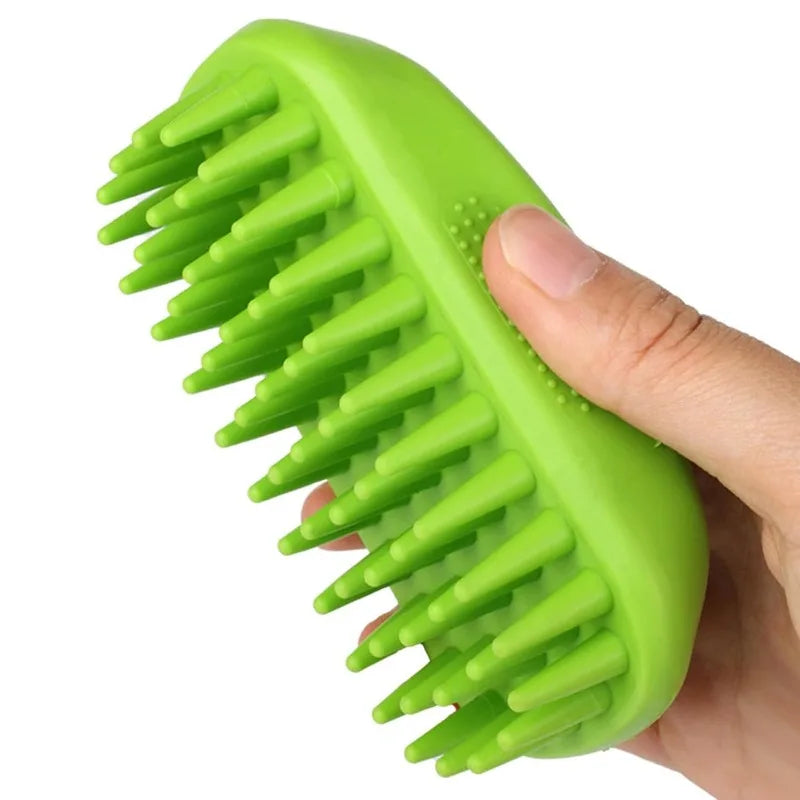 Silicone Pet Bath Brush — Gentle Shampooing Tool for Dogs