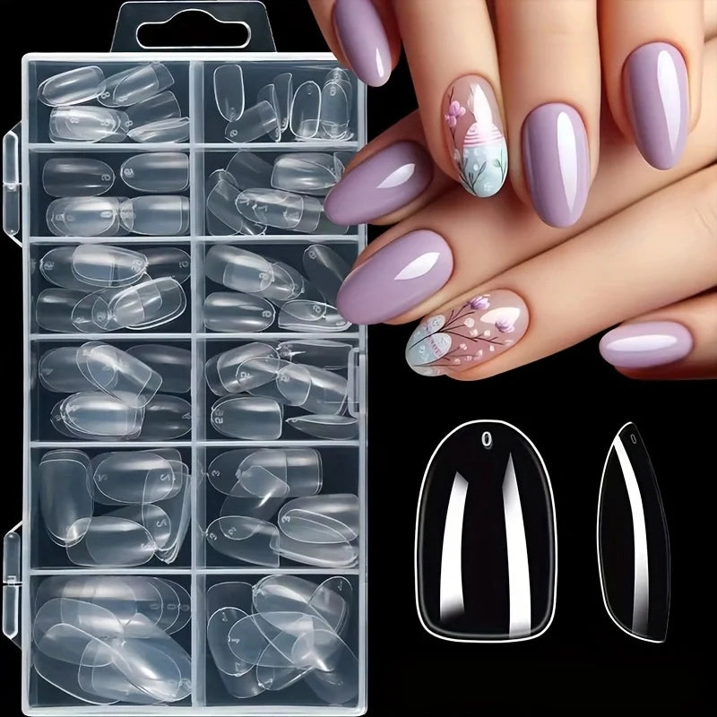 120 Piece Press-On Nail Set — Full Cover Acrylic False Nails for DIY Art