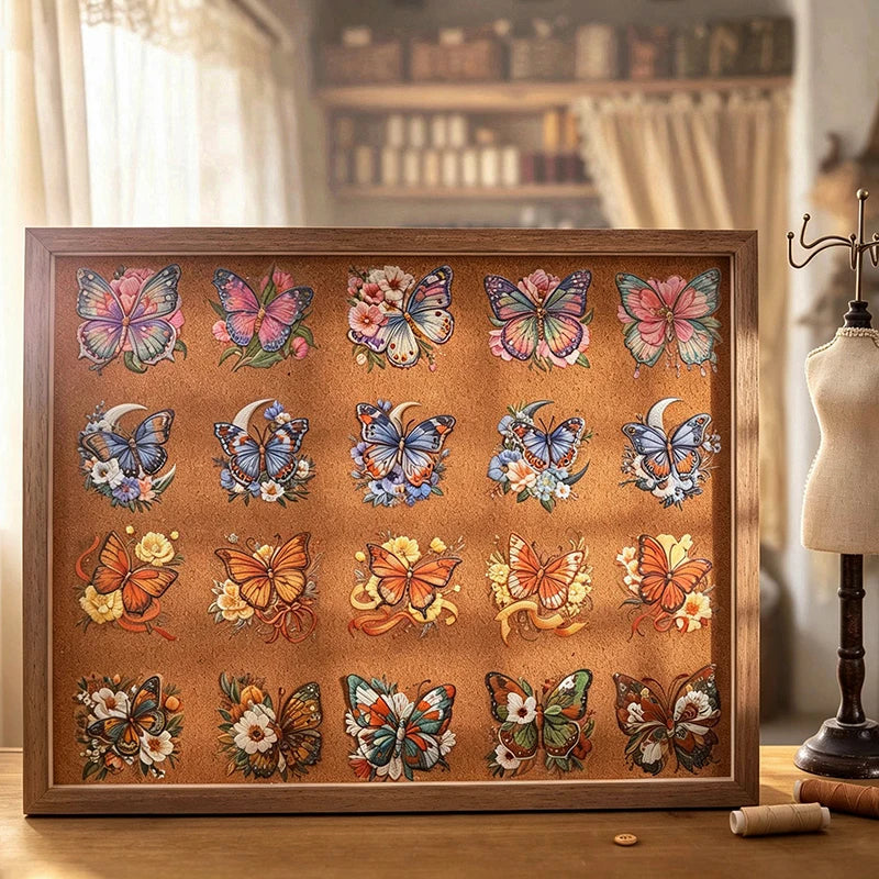 Butterfly PET Stickers — Creative Scrapbook & Junk Journal Decor