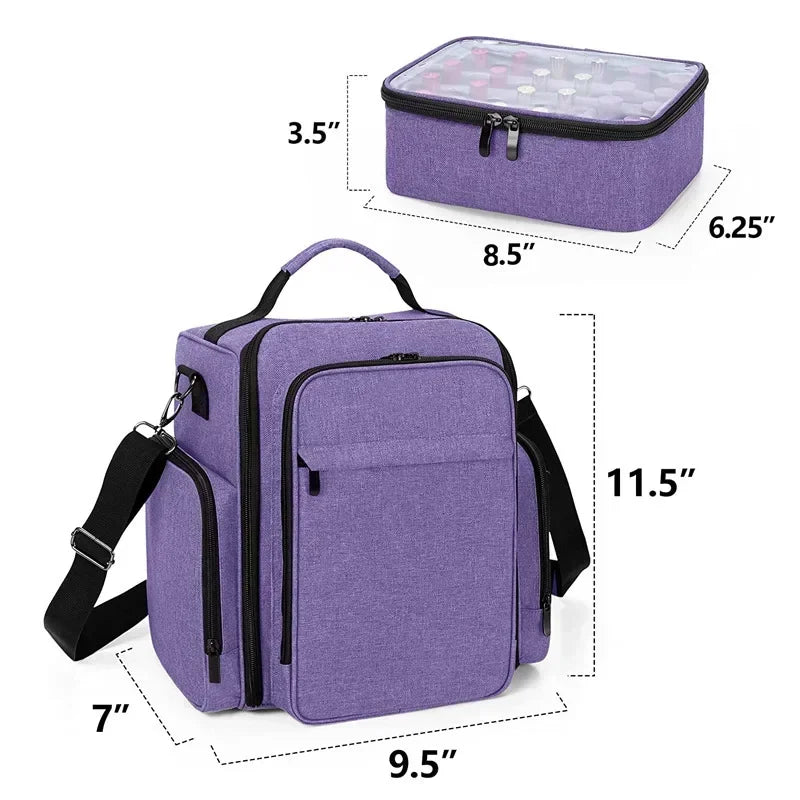 VECENT Nail Polish Organizer Case — Large Capacity Storage for Nail Art Accessories