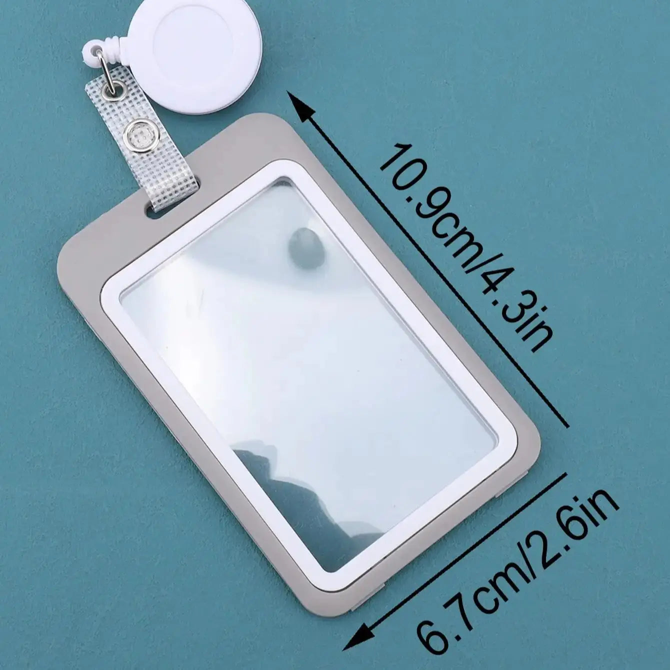 Retractable Badge Lanyard — Clear ID Card Holder for Work and School