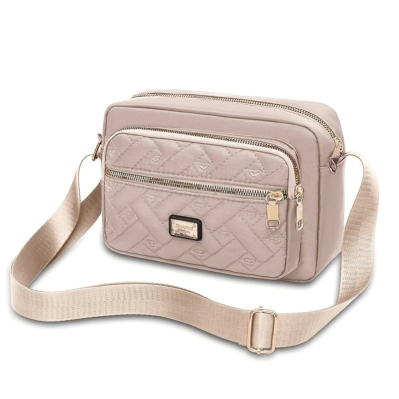 StarryGather Women's Multi-Layer Crossbody Bag — Stylish Oxford Shoulder Purse