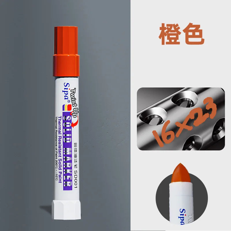 Solid Paint Marker — Waterproof Oil-Based Ink for Multi-Surface Use