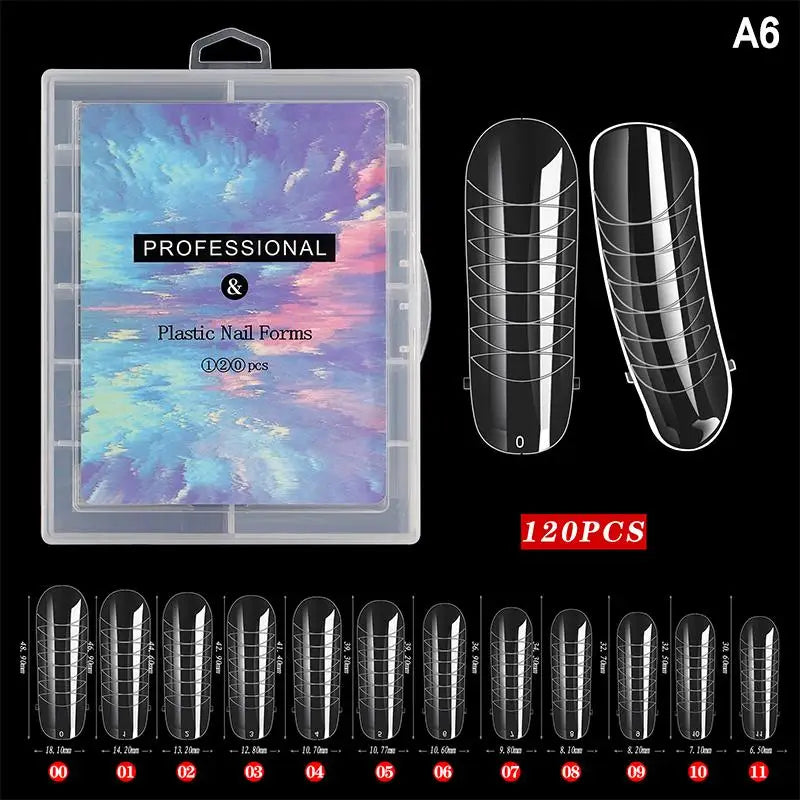 Poly Nail Gel Dual Forms — 120 Piece Quick Extension Mold Set