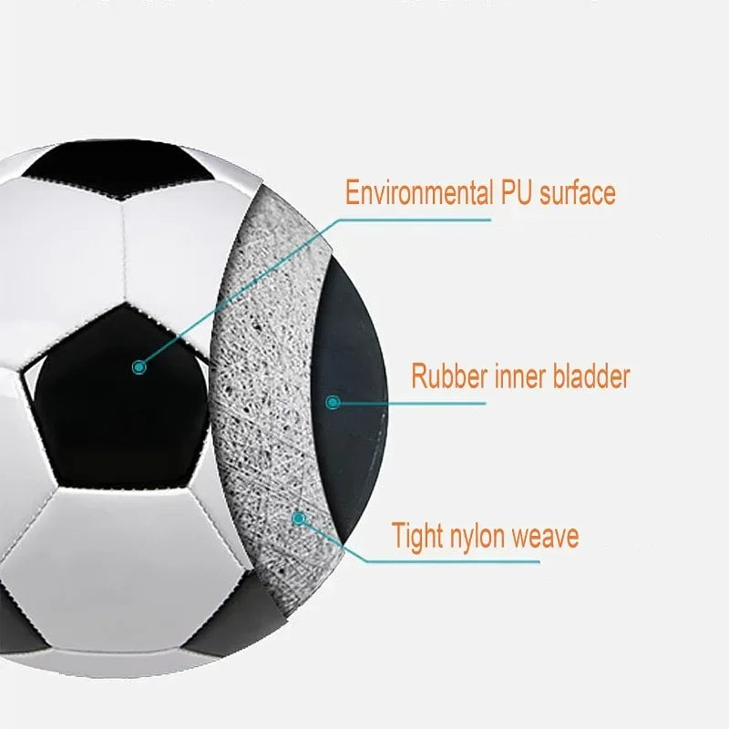 Professional Training Soccer Ball — Durable PU Leather for Practice