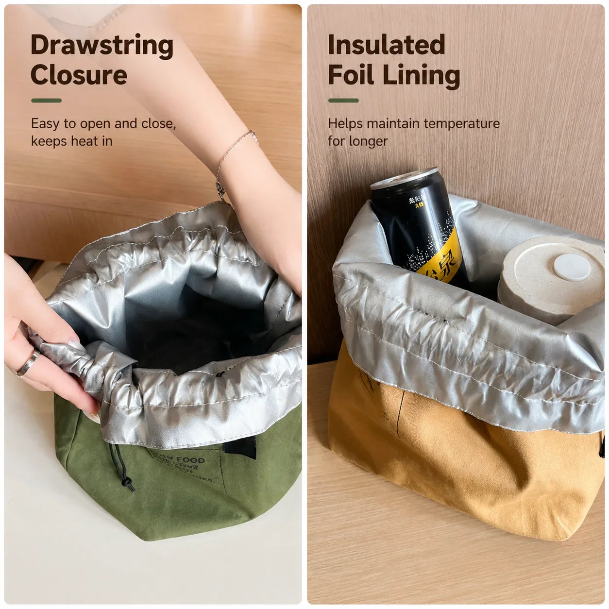 Insulated Lunch Tote — Thermal Bento Bag for Work and Travel