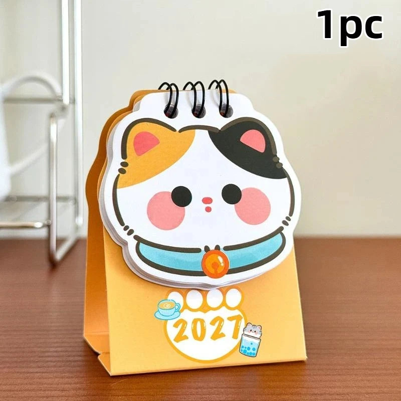 TPXCKz 2027 Mini Desk Calendar — Portable Daily Planner for Home and Office