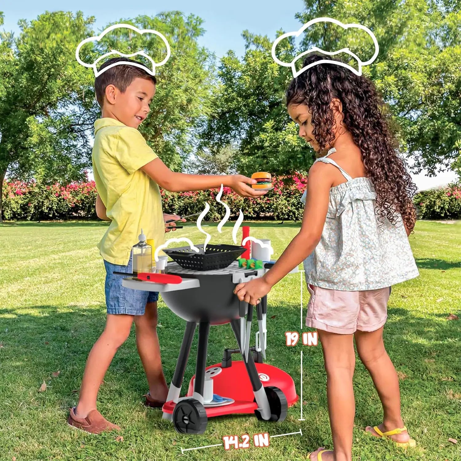 Joyfy 34-Piece BBQ Grill Playset — Interactive Kitchen Cooking Toy