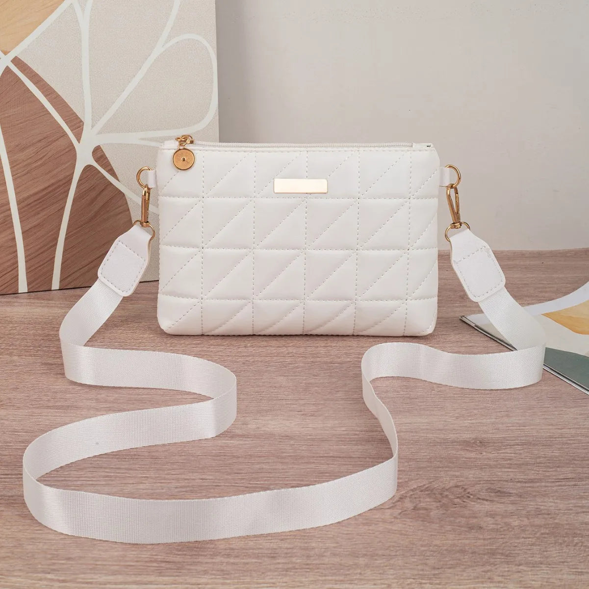 Embroidered Mini Square Handbag — Compact Phone Bag & Coin Purse