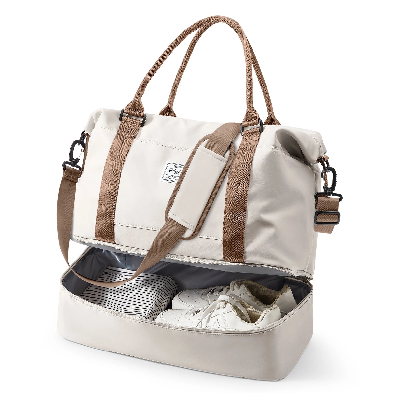 Fewchor Travel Duffel Bag — Expandable Gym Tote with Wet Pocket