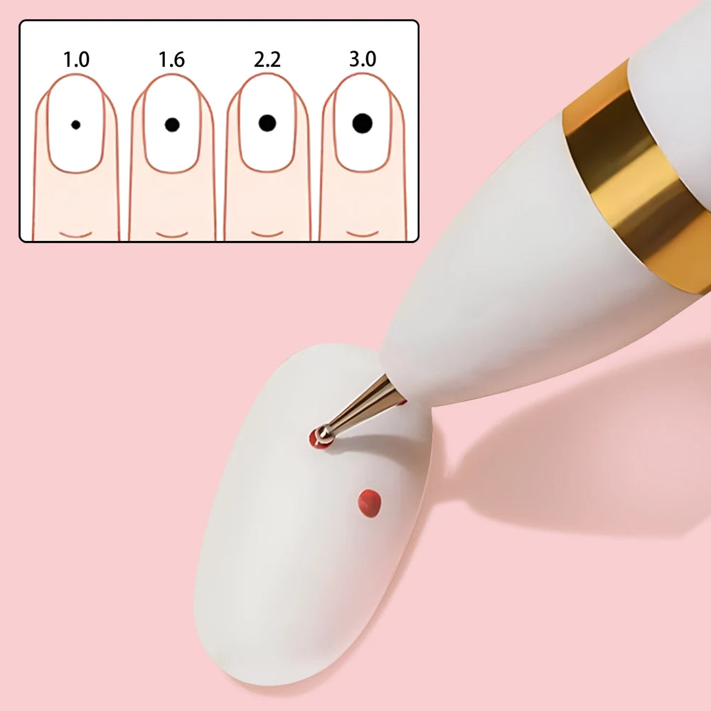 4-in-1 Nail Art Dotting Tools — Precision Pointing Pens for Manicure Designs