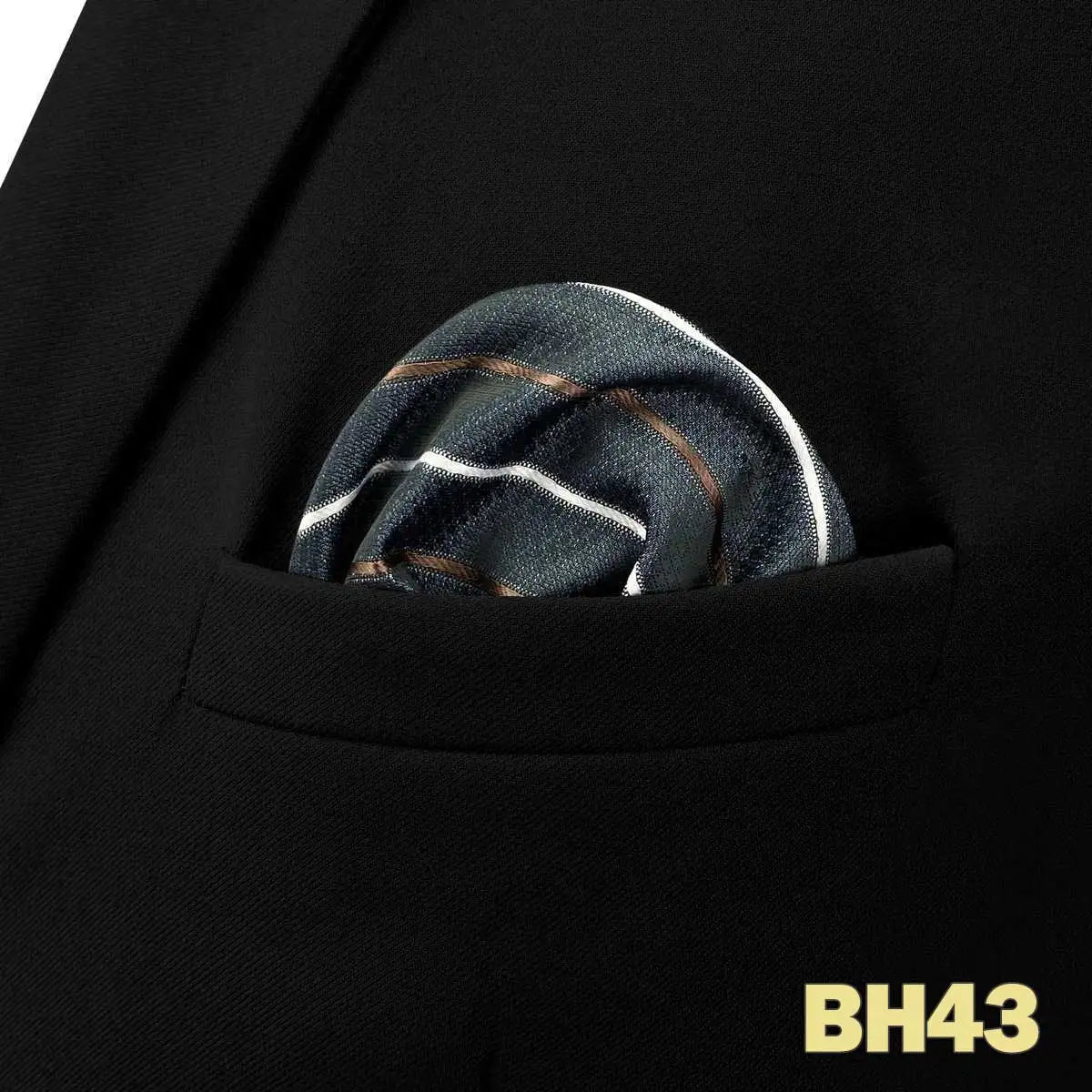 shlax&wing Men's Paisley Pocket Square — Elegant Microfiber Handkerchief for Suits