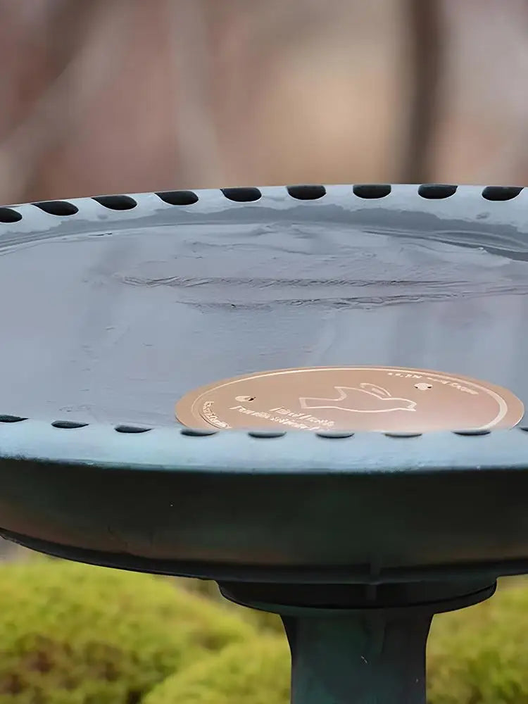 Copper Bird Bath Purifier Disk — Stable Outdoor Water Cleaner