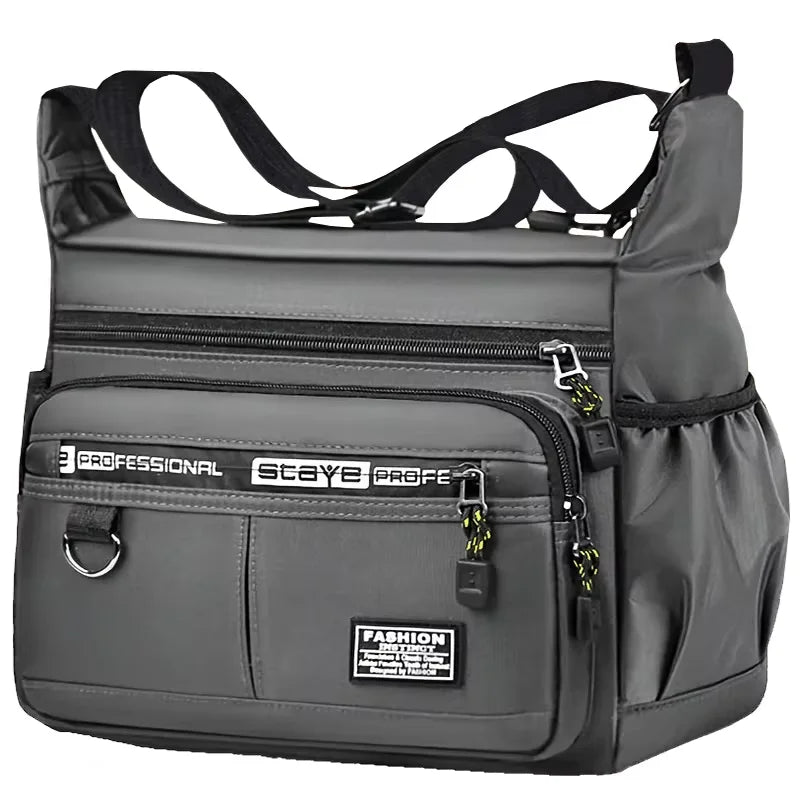 Men's Business Crossbody Bag — Multi-Pocket Professional Shoulder Bag
