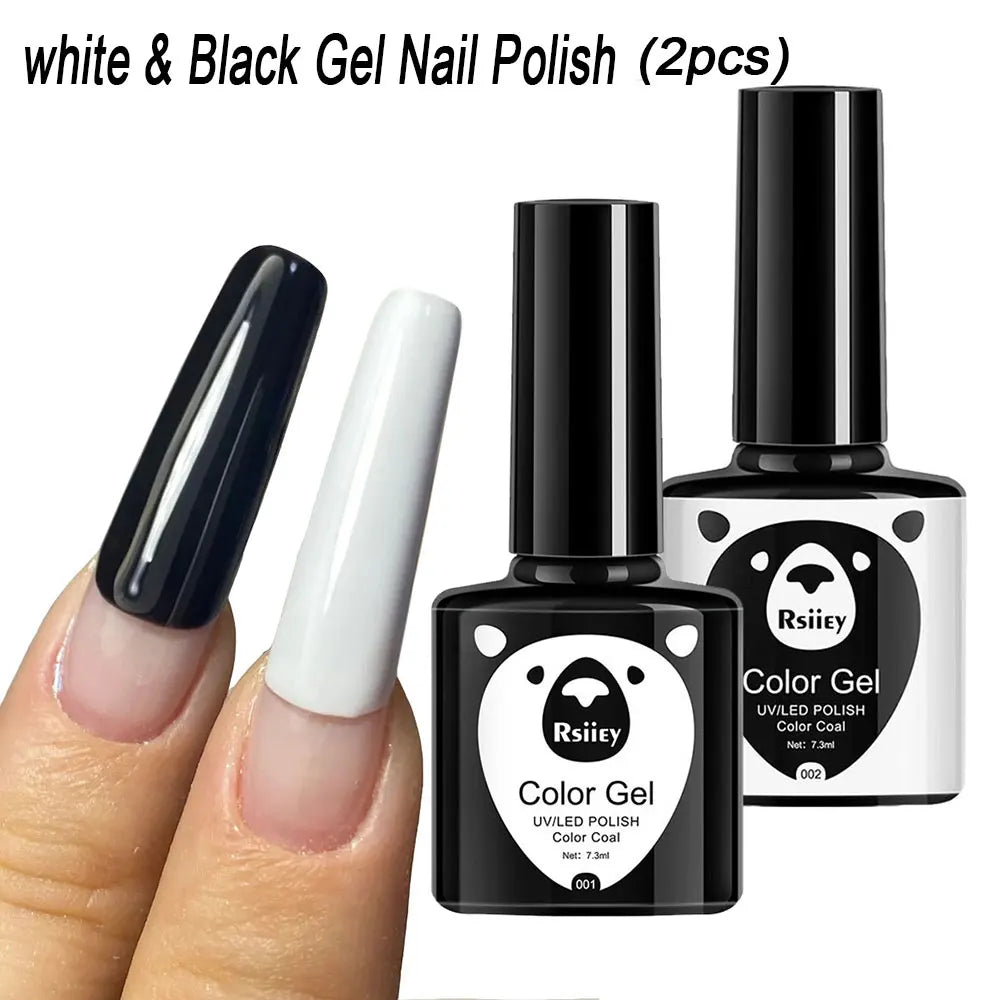 MingLee Clear Gel Top Coat & Base Coat Set — Long-Lasting No-Wipe Finish
