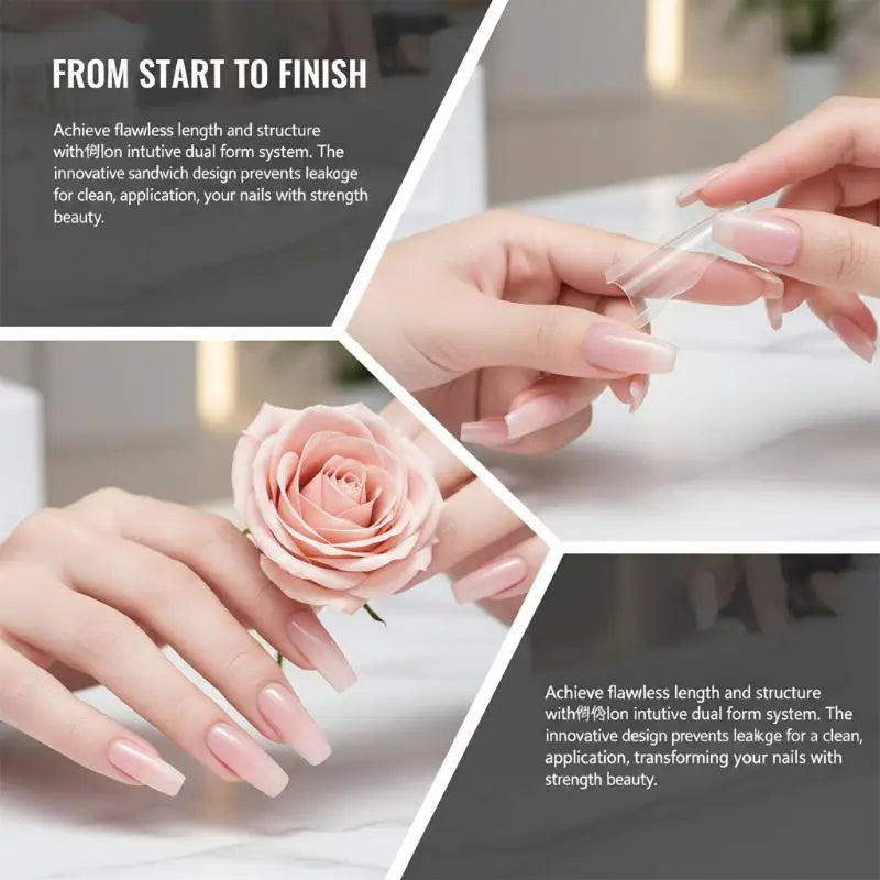 KittenBaby Poly Dual Forms — Reusable Nail Extension Molds for DIY Manicure