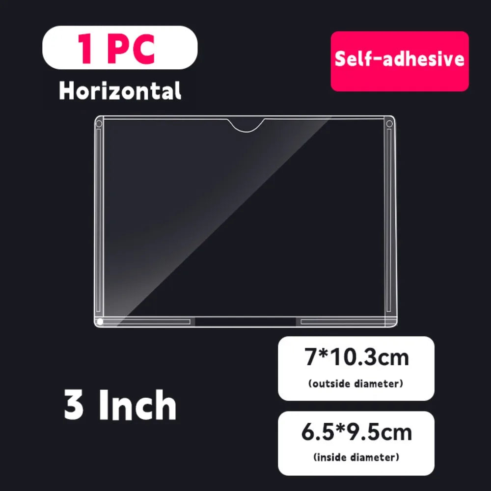 Clear Acrylic Label Holder — Self-Adhesive Sign Display for Shelves