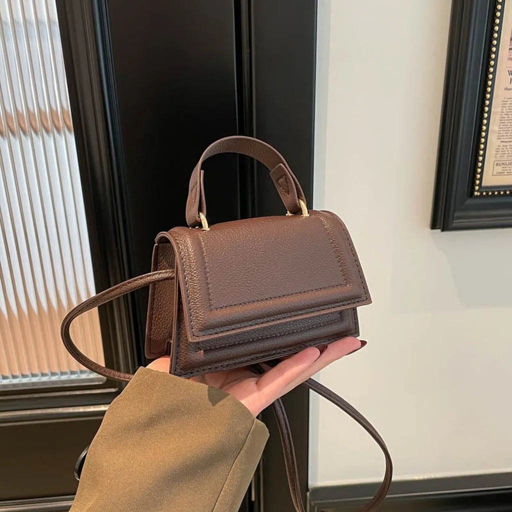Women's Mini Square Handbag — Versatile Crossbody & Top Handle Bag