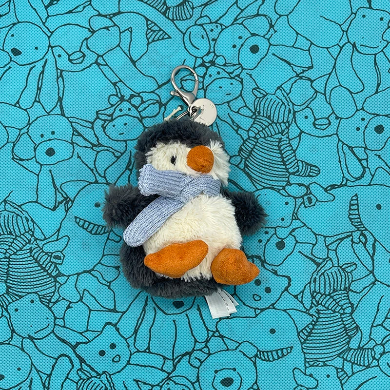 Assorted Plush Keychain Charm — Cute Animal & Food Backpack Pendant