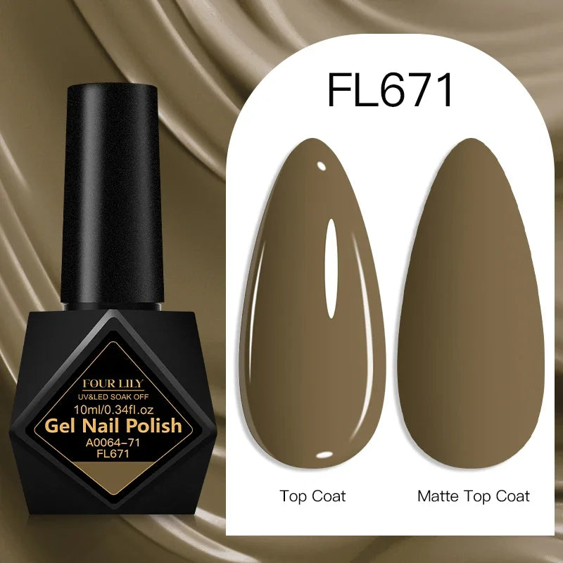 Four Lily Gel Nail Polish — Long Lasting Semi-Permanent Manicure Set