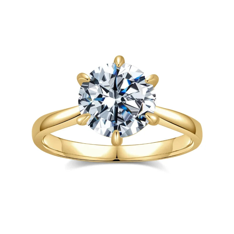 YUKOOL Cubic Zirconia Halo Ring — 18K Gold Plated Elegant Wedding Jewelry