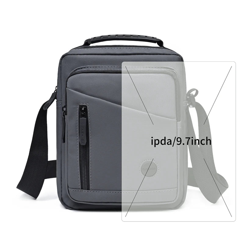 Oxford Cloth Messenger Bag — Compact Multi-Pocket Crossbody for Travel