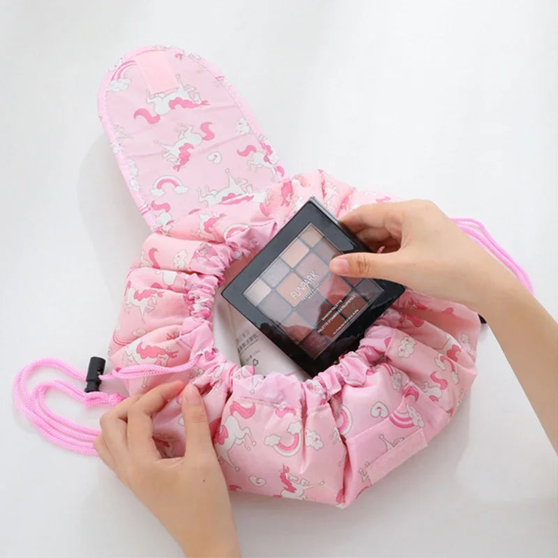 Drawstring Cosmetic Bag — Waterproof Travel Makeup Pouch & Organizer