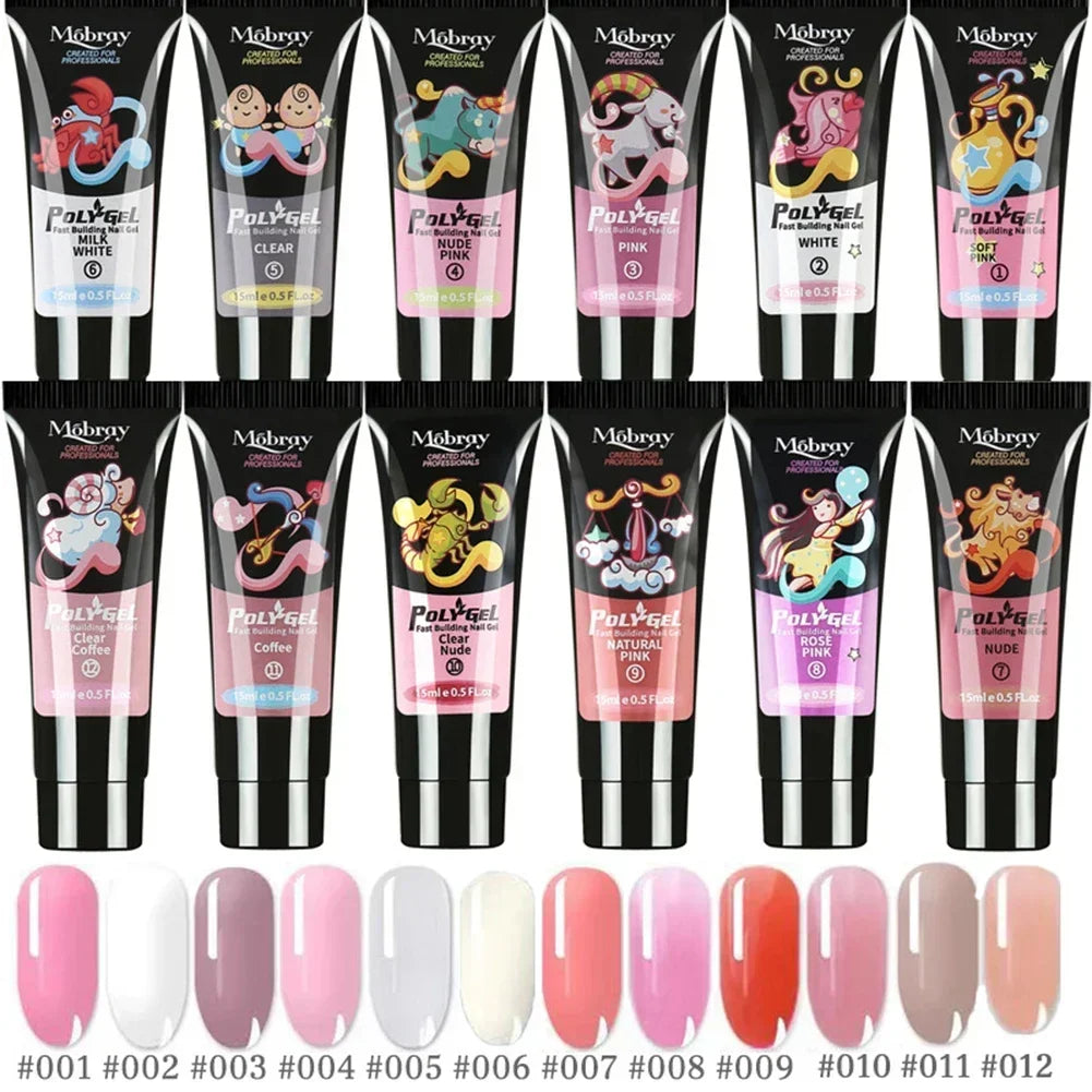 Poly Nail Gel Extension Set — Quick Building Manicure Kit