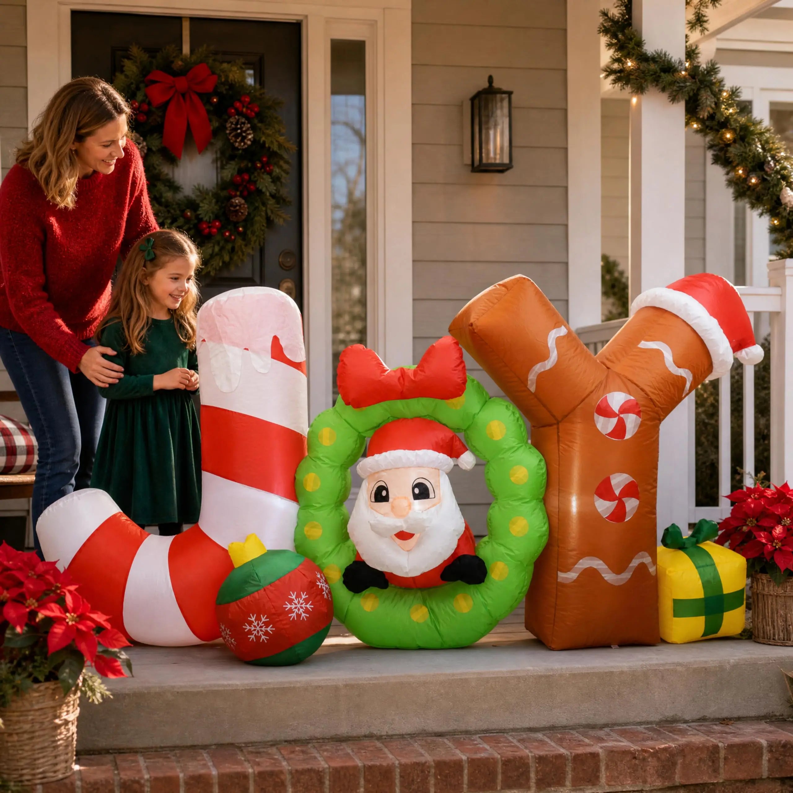 6 FT Christmas Inflatable Santa — Lighted Outdoor Holiday Decor