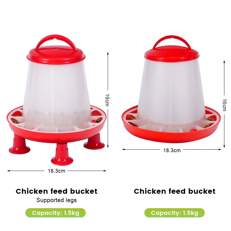 JIECARE Automatic Chicken Feeder — 1.5KG Poultry Food Dispenser