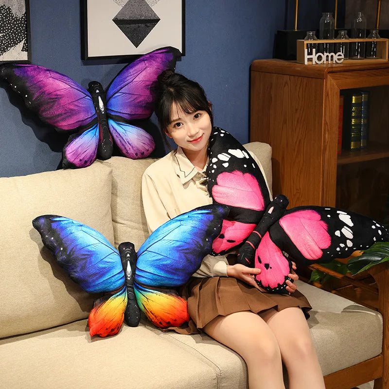 Butterfly Plush Pillow — Soft Decorative Cushion for Home Decor