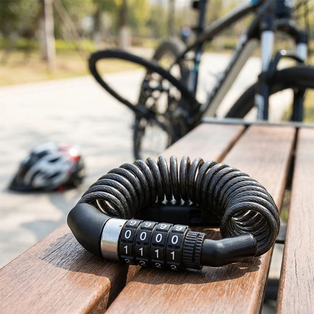 Portable Bike Cable Lock — Keyless Combination Security for Bicycles