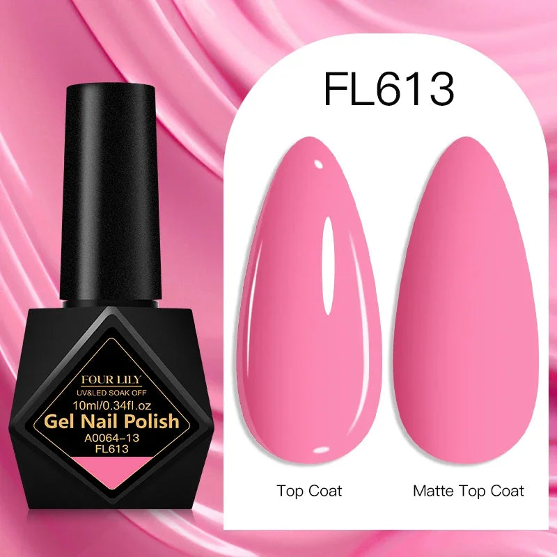 Four Lily Gel Nail Polish — Long Lasting Semi-Permanent Manicure Set