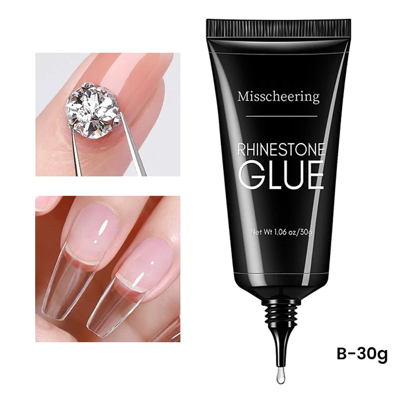 Super Strong Nail Adhesive Gel — For Rhinestones, Gems, and Nail Tips