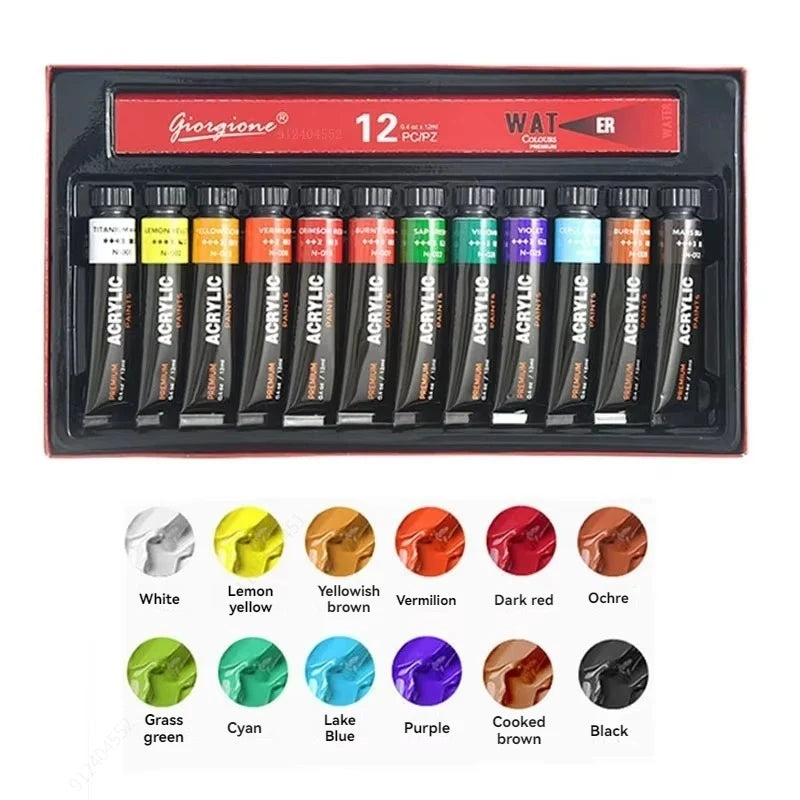 Versatile Acrylic Paint Set — Multi-Surface Art Supplies for Crafts