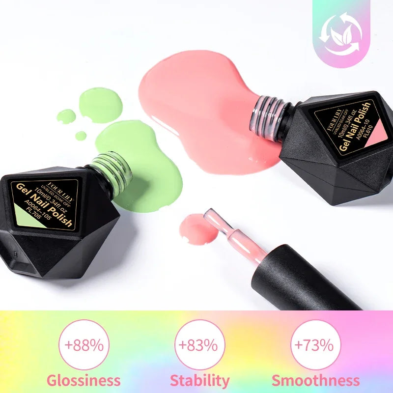 Four Lily Gel Nail Polish — Long Lasting Semi-Permanent Manicure Set