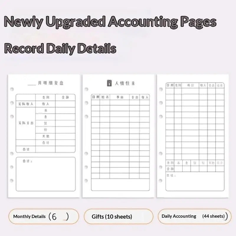 A6 6-Ring Binder Refill Paper — 60 Sheets of Premium Loose Leaf Inserts