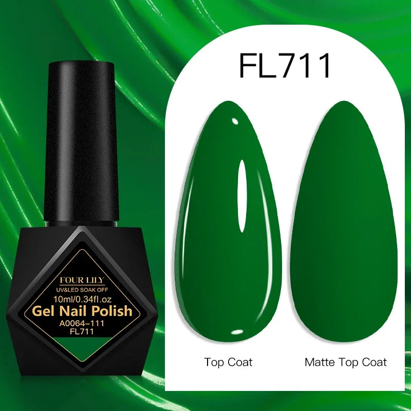 Four Lily Gel Nail Polish — Long Lasting Semi-Permanent Manicure Set