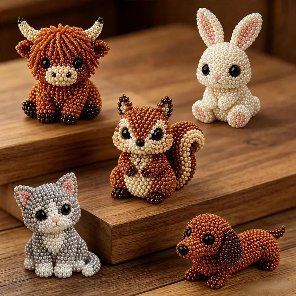 DIY 3D Animal Beading Kit — Creative Handmade Craft Set for Stress Relief