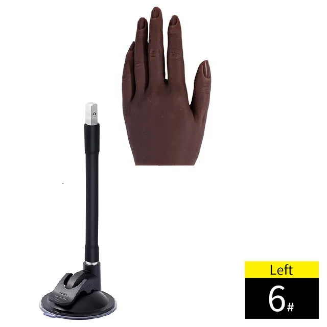 Zishine Nail Practice Hand Model — Realistic Silicone Mannequin with Stand