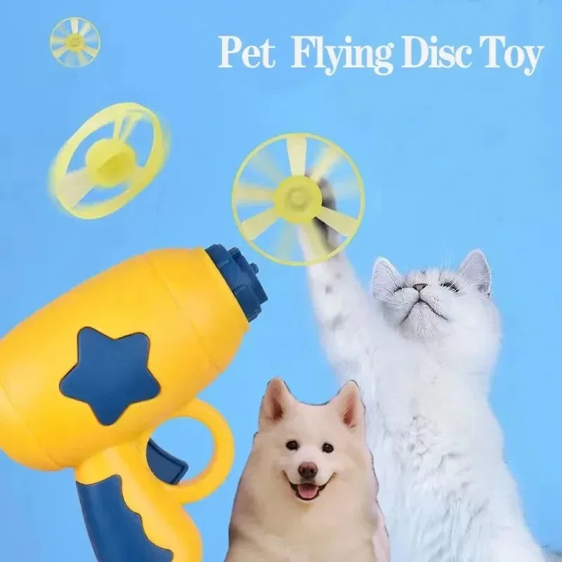 Interactive Cat Flying Disc Launcher — Fun Chasing Game Toy for Kittens