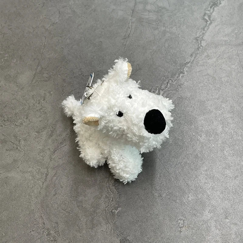 Assorted Plush Keychain Charm — Cute Animal & Food Backpack Accessory
