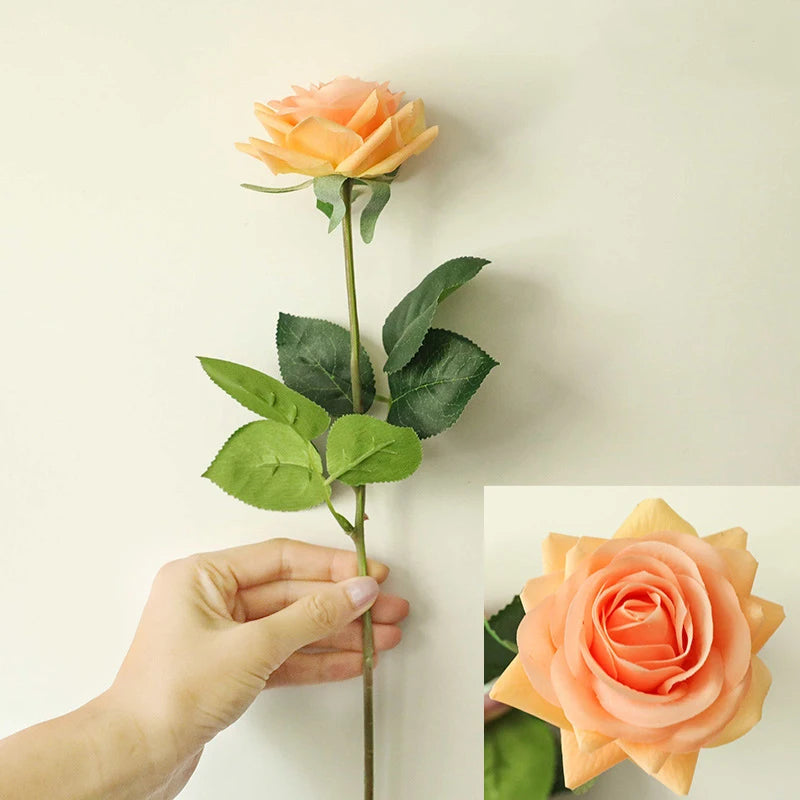 Artificial Latex Rose Flowers — Real Touch Floral Decor for Weddings