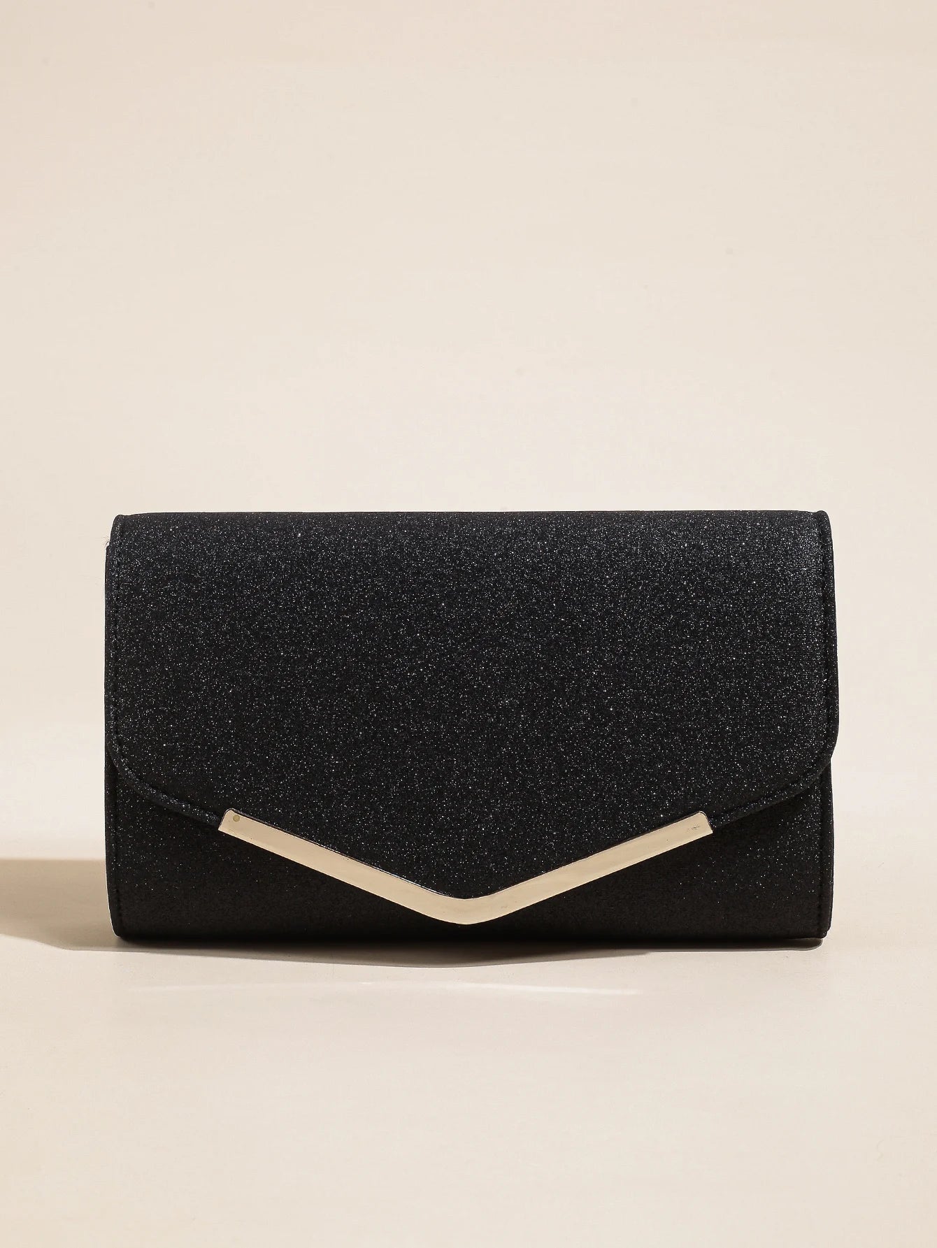 Glitter Evening Clutch Purse — Elegant Envelope Handbag with Detachable Chain