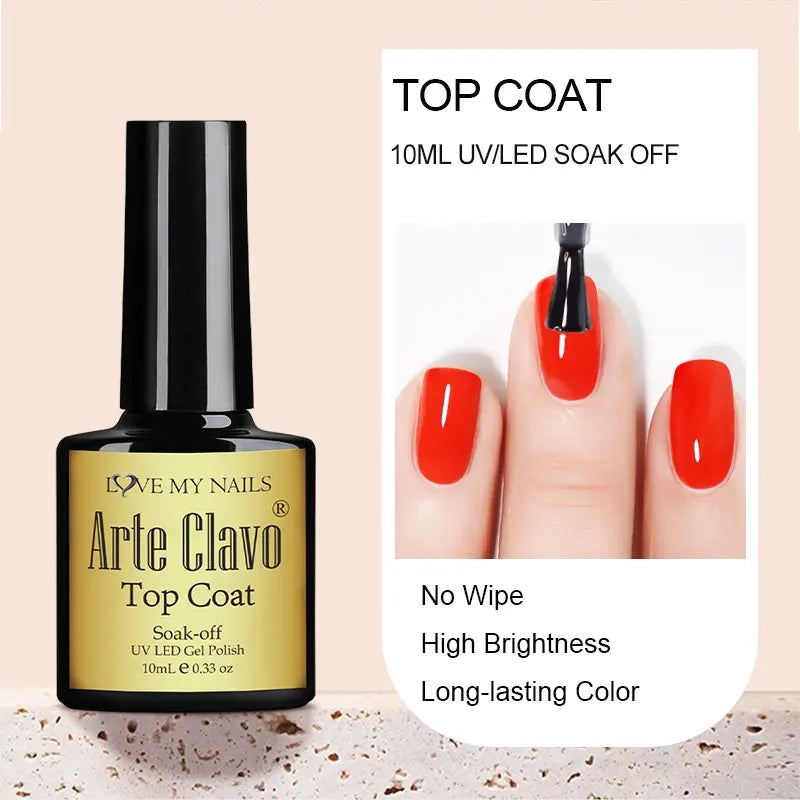 Arte Clavo Matte Top Coat Gel Polish — Long Lasting Non-Wipe Sealer